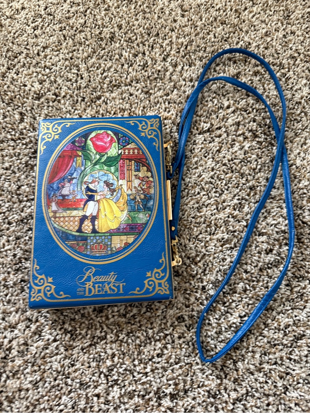 Beauty and the beast retired Loungefly book clutch purse crossbody
